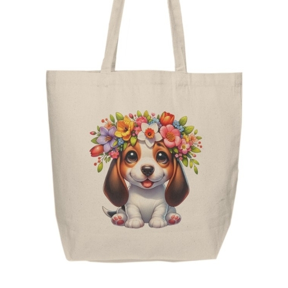 Bassett Hound Custom Tote Bag - Picture 2 of 5